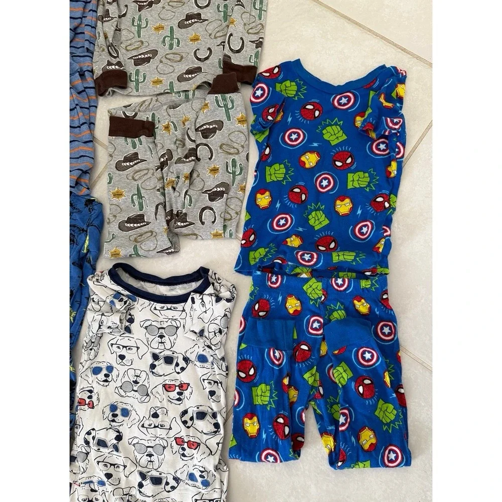 4T Marvel Avengers LS Set & 4 sets Carter Boys Long/Short Sleeve Bottoms Pajamas